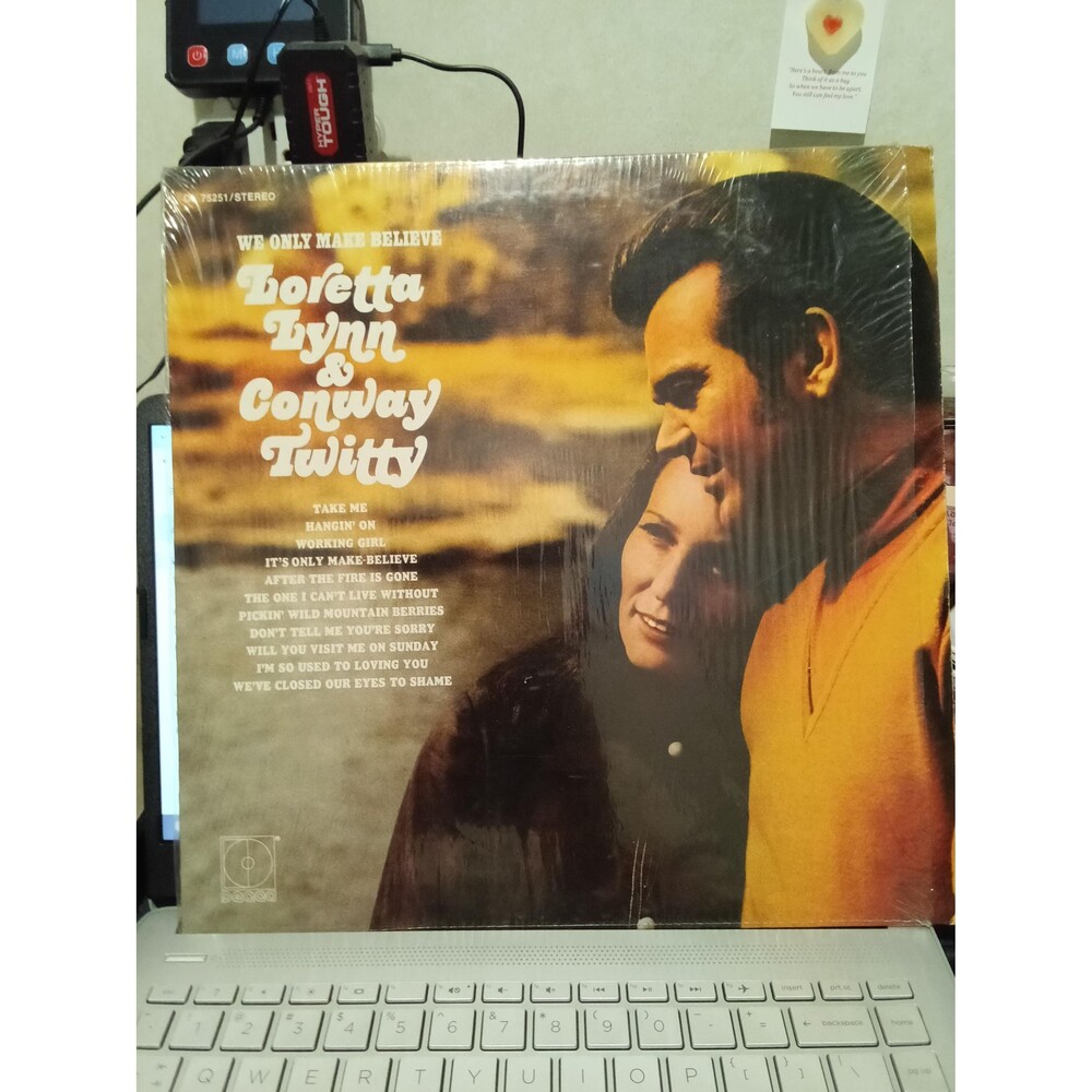 Loretta Lynn & Conway Twitty Vinyl Record - We Only Make Believe - Free Shipping